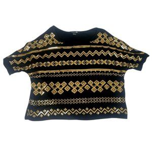 Forever 21 Black and gold Shirt, Size L, Great Condition
